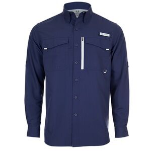 Realtree Men's Navy Blue L/S Fishing Shirt